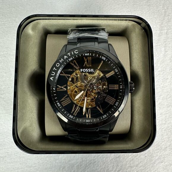 New Fossil Flynn Automatic Black Stainless Steel Watch BQ2092 - Picture 8 of 13